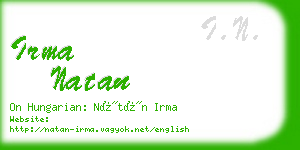 irma natan business card